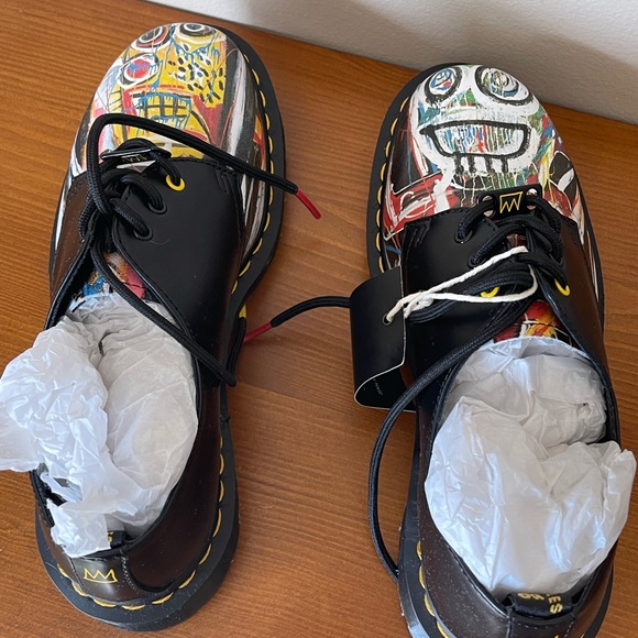 Dr. Martens Black Multicolor Lace Up Boots - Picture 2 of 7